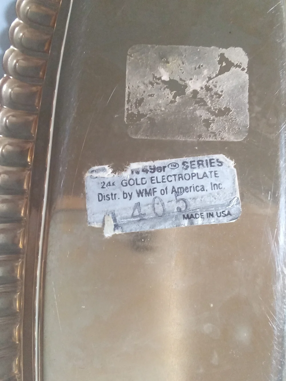 Gold-Tone Covered Butter Dish with Decorative Lid
